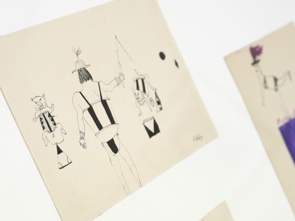 Alicja Wahl - Cykl rysunków, 1970 - tusz na papierze - fragment