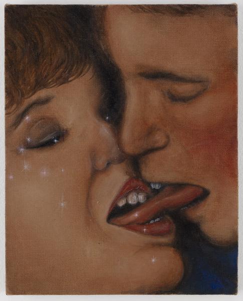 Agata Słowak, Their Most Beautiful Moments, 2025, oil on canvas, 25 x 20 cm, photo Marek Gardulski