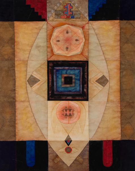 04. Urszula Broll, Ziarno, 1967, akwarela, papier, 62,5 x 49 cm